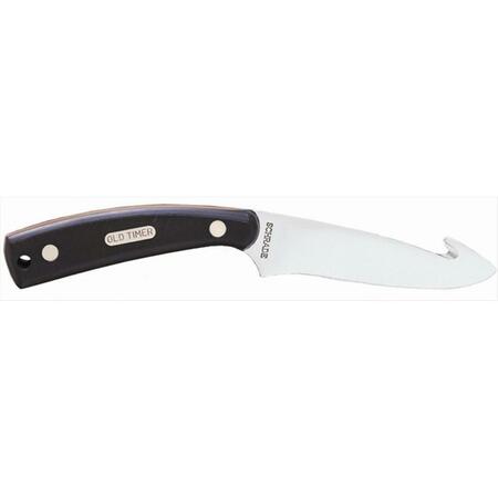 SCHRADE OLD TIMER 7.25 in. Guthook Skinner with Leather Sheath 158OT